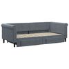 vidaXL Daybed with Trundle&Drawers without Mattress Dark Grey 90x190 cm Single