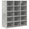 vidaXL Shoe Cabinet Concrete grey 77.5 x 30 x 83.5 cm Engineered Wood