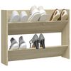 vidaXL Wall Shoe Cabinet Sonoma Oak 80x18x60 cm Engineered Wood