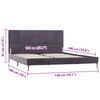 vidaXL Bed Frame without Mattress Grey Fabric 135x190 cm Double