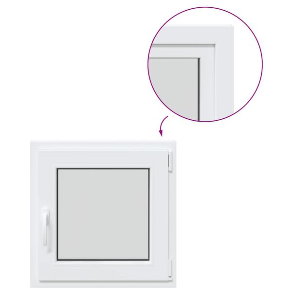 vidaXL Basement Window RISOR 60x60 cm Tilt&Turn DIN Right White
