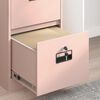 vidaXL File Cabinet 2 pcs Pink 44 x 50 x 139 cm Cold-Rolled Steel