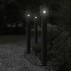 vidaXL Outdoor Floor Lamps with Outlet 3pcs Black 110cm Stainless Steel