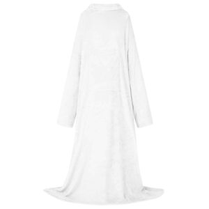 vidaXL Blanket Hoodie White Flannel