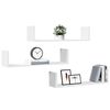 vidaXL Wall Shelves 3 pcs White 80x18x18 cm Engineered Wood