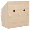 vidaXL Chicken Laying Nest 2 Compartments 63x40x65 cm Solid Pine Wood