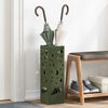 vidaXL Umbrella Stand with Storage Olive 15.5 x 15.5 x 49 cm Metal