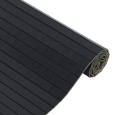 vidaXL Rug Rectangular Black 60x200 cm Bamboo