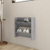 vidaXL Wall Shoe Cabinet Concrete Grey 60x18x60 cm Engineered Wood
