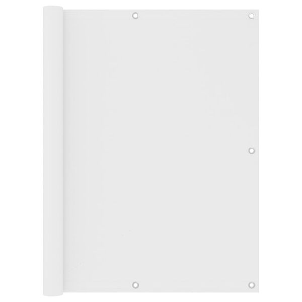 vidaXL Balcony Screen White 120x600 cm Oxford Fabric