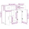 vidaXL Wooden Cabinet Old Wood 88.5 x 30.5 x 73 cm Engineered Wood