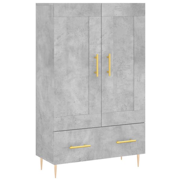 vidaXL Highboard Concrete Grey 69.5x31x115 cm Engineered Wood