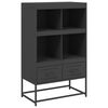 vidaXL Highboard Black 68.5x39x111.5 cm Steel