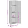 vidaXL Garden Storage Cabinet Black 59x40x180 cm Poly Rattan