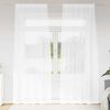 vidaXL Voile Curtain with Curtains 2 pcs White 225 x 140 cm Polyester