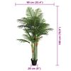 vidaXL Artificial Palm Tree with 3 Trunks Green 180 cm PP