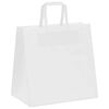 vidaXL Paper Bags 50 pcs with Handles White 26x17x25 cm