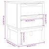 vidaXL Bedside Cabinet FLORO Wax Brown 45x39x57 cm Solid Wood Pine