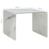 vidaXL Coffee Table White Marble 50x50x45 cm Tempered Glass