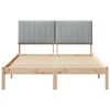 vidaXL Bed Frame Light Grey 140 x 190 cm Solid Pine Wood