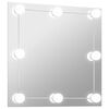 vidaXL Wall Mirror with LED Lights Square Glass