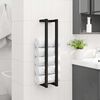 vidaXL Towel Rack Black 12.5x12.5x60 cm Iron