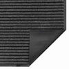 vidaXL Doormat Striped Black and Grey 40 x 60 cm Polypropylene and PVC