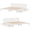 vidaXL Bed Frame without Mattress White 180x200 cm Super King Solid Wood Pine