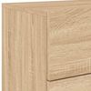 vidaXL Wall-mounted Bedside Cabinets with LED Lights 2 pcs Sonoma Oak