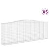vidaXL Arched Gabion Baskets 5 pcs 400x50x140/160 cm Galvanised Iron