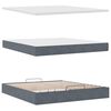 vidaXL Ottoman Bed with Mattresses Dark Grey 180x200cm Velvet