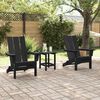 vidaXL Garden Chair 2 pcs Black 80.5 x 74.5 x 92 cm Polyethylene