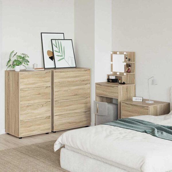 vidaXL Storage Cabinets 2 pcs Sonoma Oak 60 x 48 x 105 cm