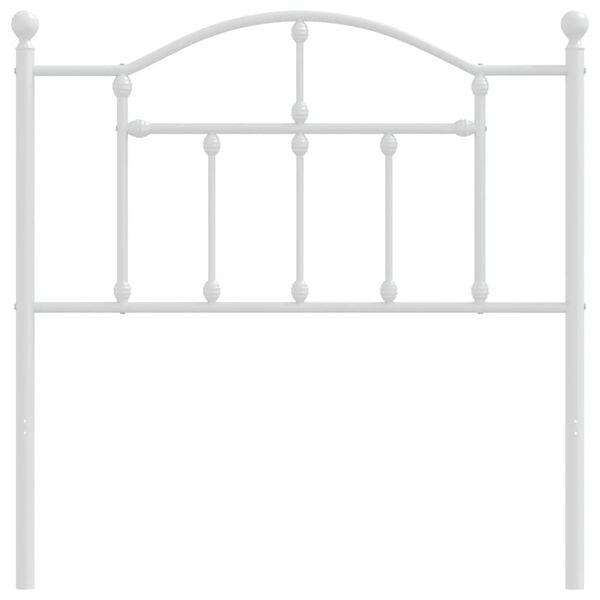 vidaXL Metal Replace Headboard White 90 cm