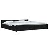 vidaXL Bed Frame without Mattress with Drawers Black Super King