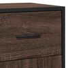 vidaXL Sideboard Brown Oak 35.5x35x76 cm Engineered Wood and Metal
