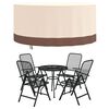 vidaXL Garden Furniture Cover Round Beige &Oslash; 183x71 cm 600D Oxford