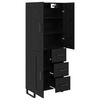 vidaXL Highboard with Drawer 2 pcs Black Oak 69.5 x 34 x 180 cm