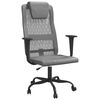 vidaXL Office Chair Height Adjustable Grey Mesh Fabric and Faux Leather