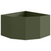 vidaXL Corner Planter Olive green 60 x 60 x 35 cm Steel