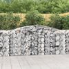 vidaXL Arched Gabion Basket 400x50x100/120 cm Galvanised Iron