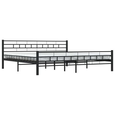 vidaXL Bed Frame Black Steel 200x200 cm
