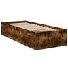vidaXL Bed Frame without Mattress Smoked Oak 100x200 cm