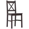 vidaXL 9 Piece Dining Set Pinewood Dark Brown