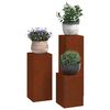 vidaXL Plant Stand 3 pcs Rusty Weathering Steel