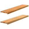 vidaXL Window Sills 2 pcs Light Brown 120x30x2 cm Solid Wood Oak