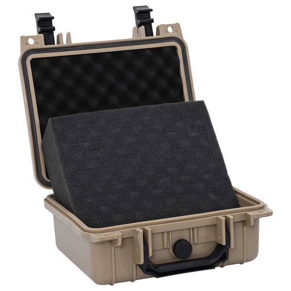 vidaXL Hard Case Sand 27 x 24.5 x 12.5 cm Polypropylene and ABS