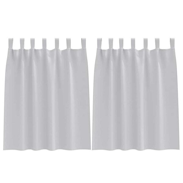 vidaXL Blackout Curtains with Rings 2 pcs Light Grey 140 x 140 cm