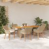 vidaXL Garden Dining Set 7 pcs Beige and brown Poly Rattan