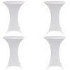 vidaXL Standing Table Cover Ø60 cm White Stretch 4 pcs